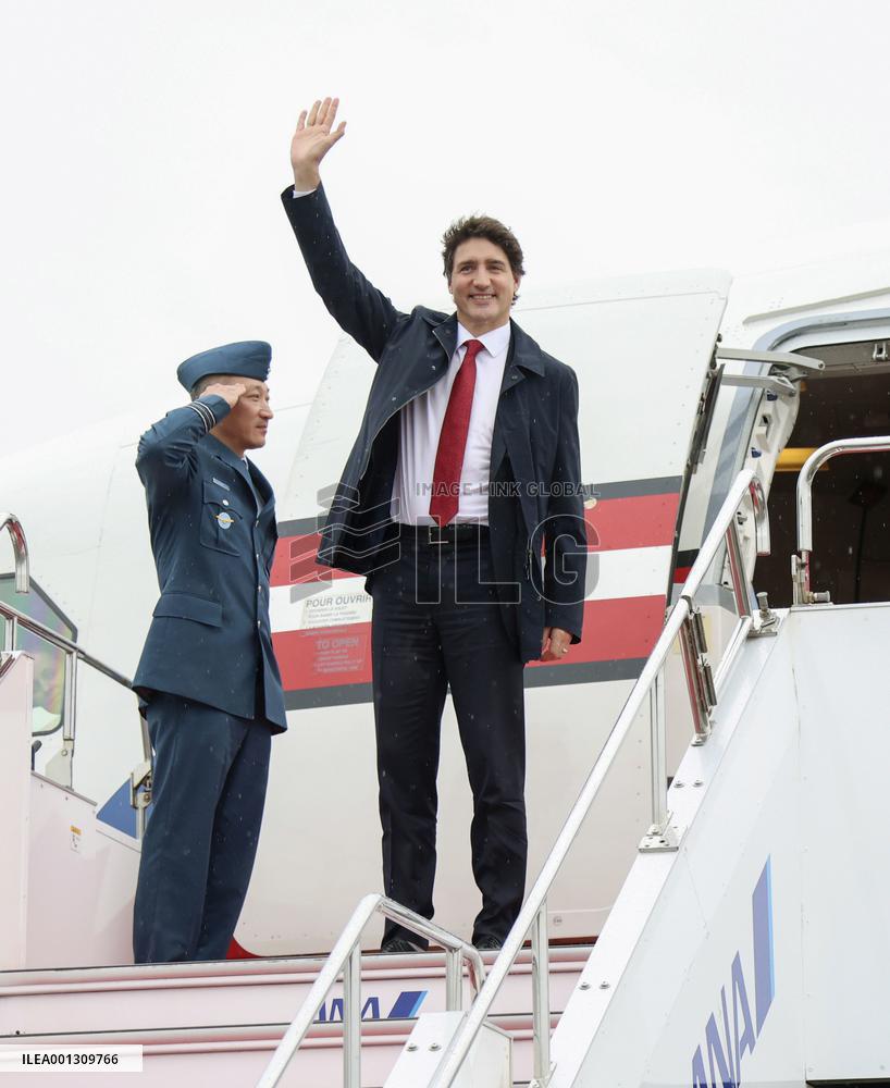 Canadian PM arrives in Hiroshima for G7 summit