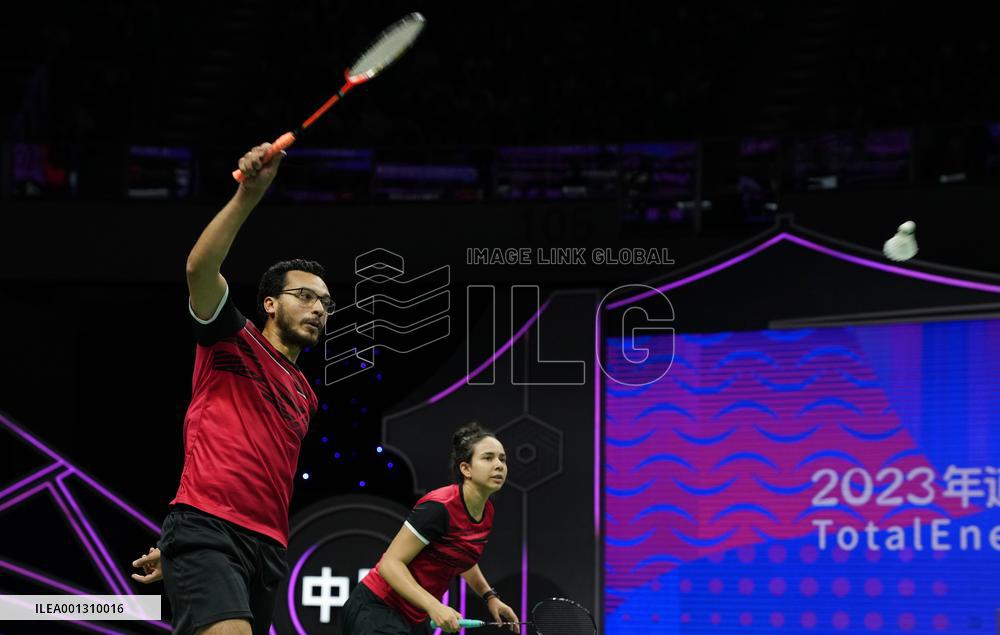(SP)CHINA-SUZHOU-BADMINTON-SUDIRMAN CUP-SGP VS EGY (CN)