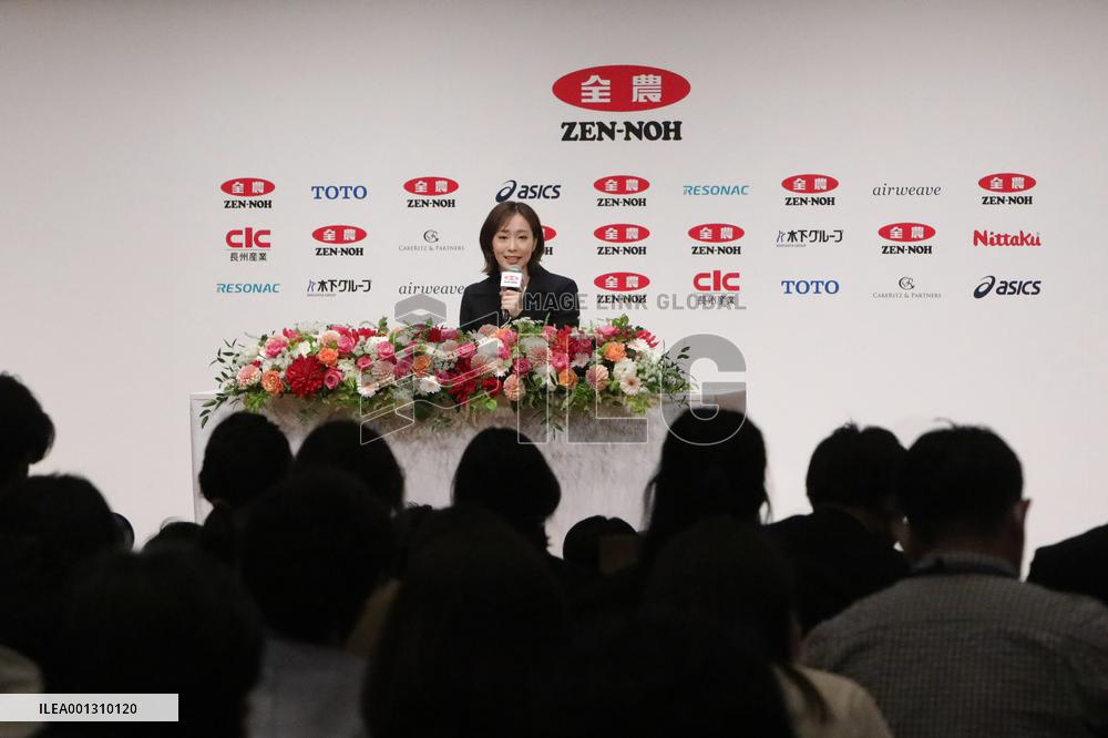 (SP)JAPAN-TOKYO-TABLE TENNIS-ISHIKAWA KASUMI-RETIREMENT