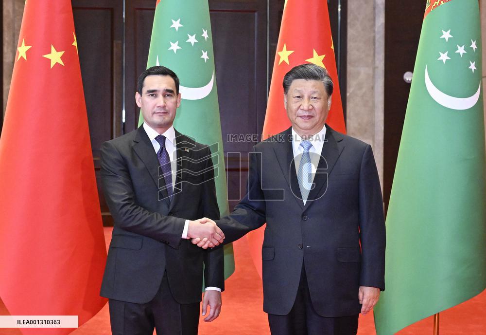 CHINA-SHAANXI-XI'AN-XI JINPING-TURKMEN PRESIDENT-MEETING (CN)