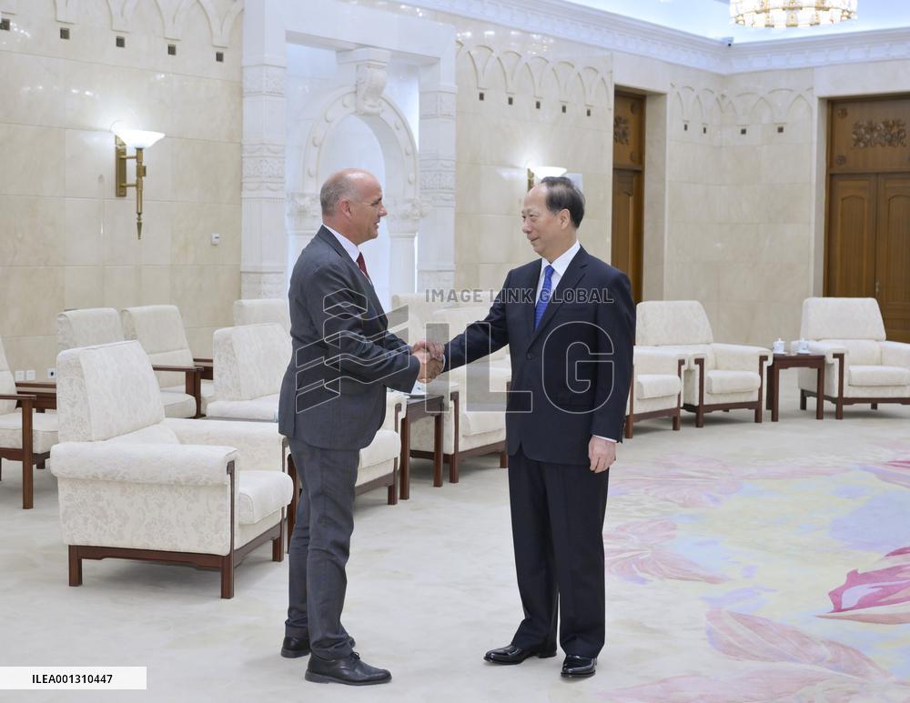 CHINA-BEIJING-SHI TAIFENG-PORTUGAL-COMMUNIST PARTY-MEETING (CN)