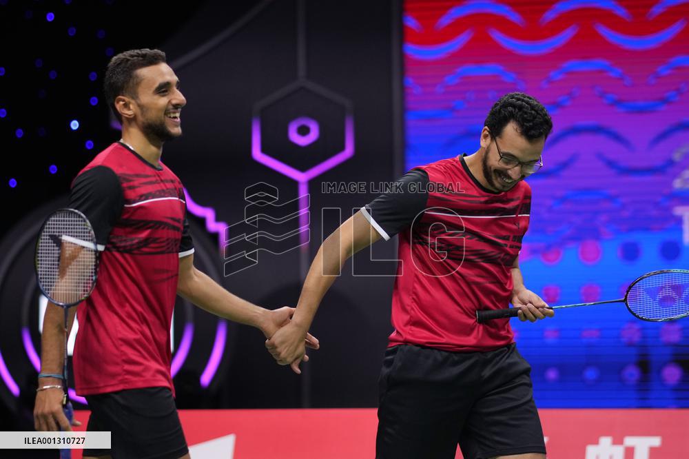 (SP)CHINA-SUZHOU-BADMINTON-SUDIRMAN CUP-SGP VS EGY (CN)