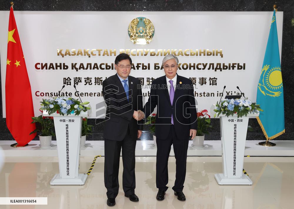 CHINA-SHAANXI-XI'AN-KAZAKH CONSULATE GENERAL-OPENING CEREMONY (CN)