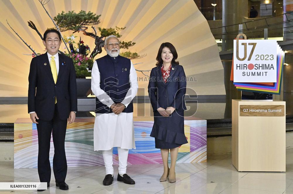 Japan, India leaders in Hiroshima