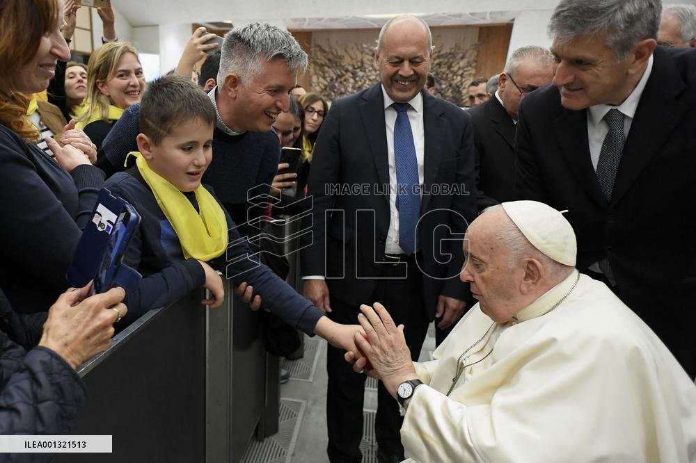 Pope Francis meets pilgrims of diocese of Spoleto-Norcia