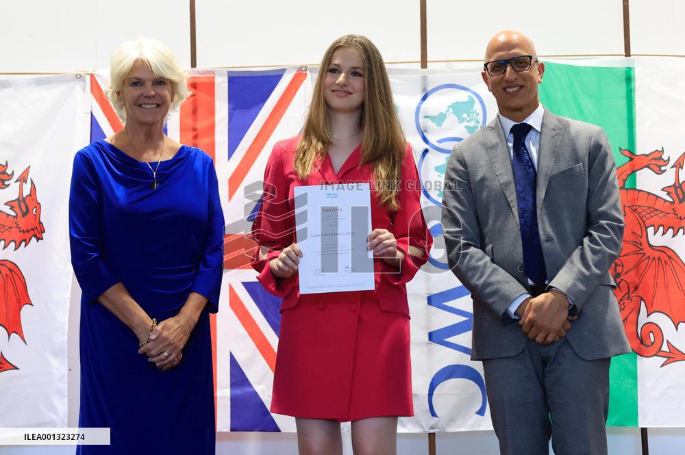 Spanish Crown Princess Leonor graduated from The UWC College - Wales