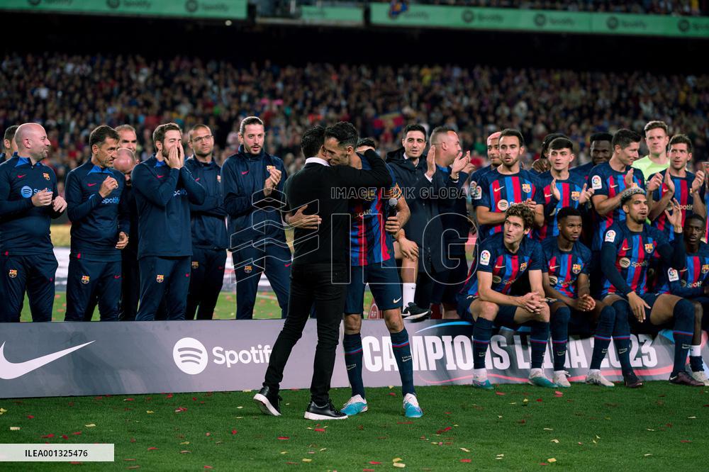 (SP)SPAIN-BARCELONA-FOOTBALL-SPANISH LEAGUE-BARCELONA-CELEBRATION