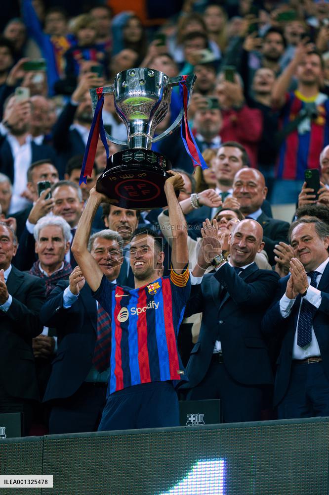 (SP)SPAIN-BARCELONA-FOOTBALL-SPANISH LEAGUE-BARCELONA-CELEBRATION