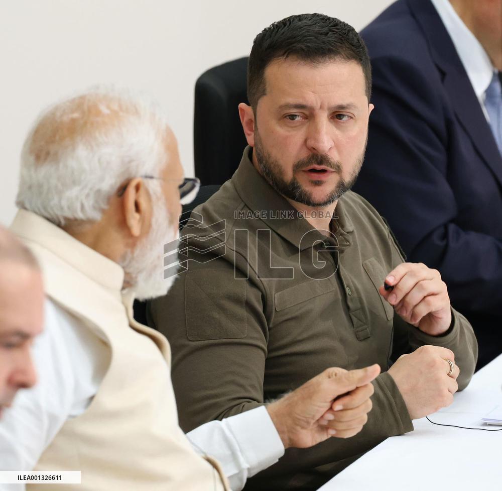Ukrainian President Zelenskyy attends G-7 summit