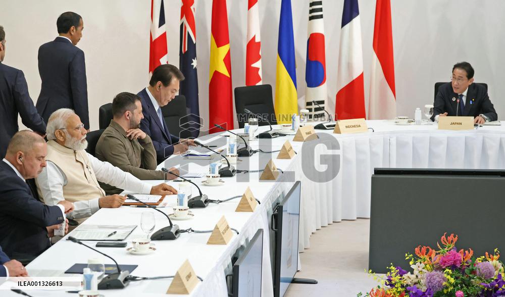 Ukrainian President Zelenskyy attends G-7 summit