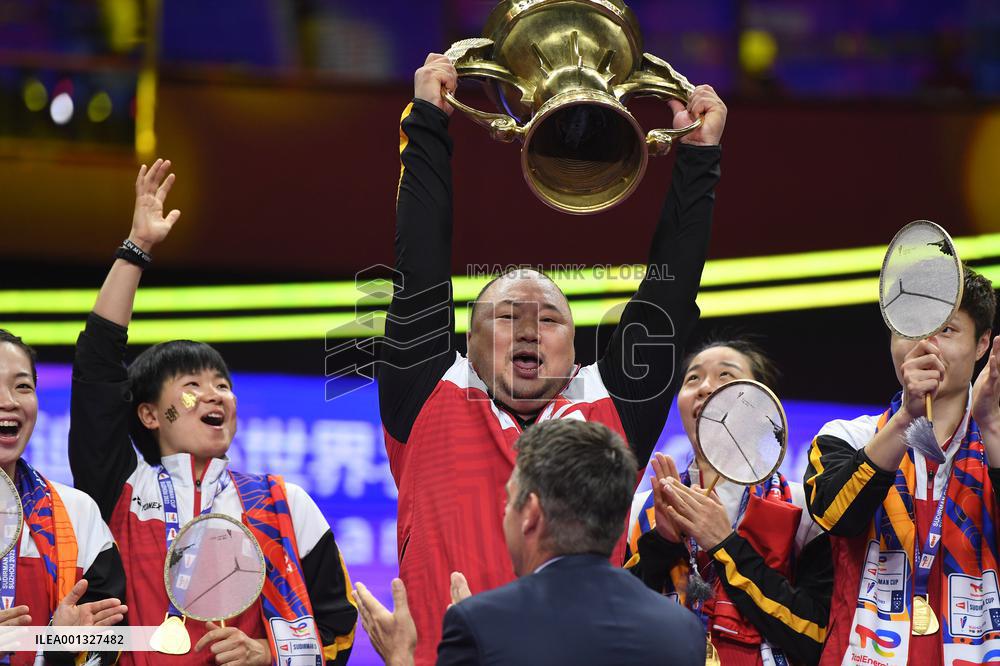 (SP)CHINA-SUZHOU-BADMINTON-SUDIRMAN CUP-FINAL-AWARDING CEREMONY (CN)