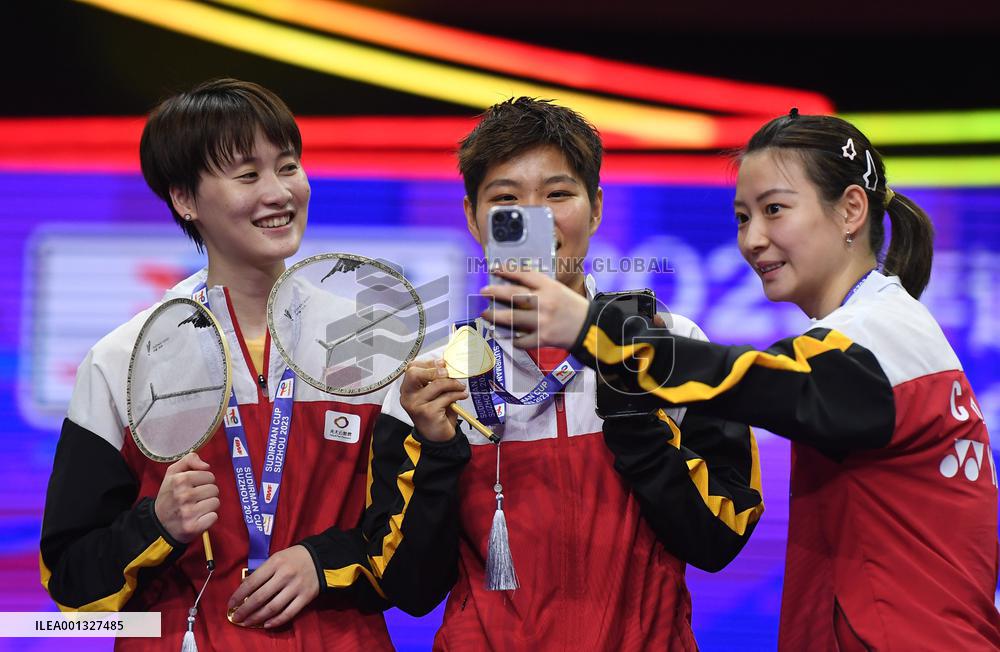 (SP)CHINA-SUZHOU-BADMINTON-SUDIRMAN CUP-FINAL-AWARDING CEREMONY (CN)