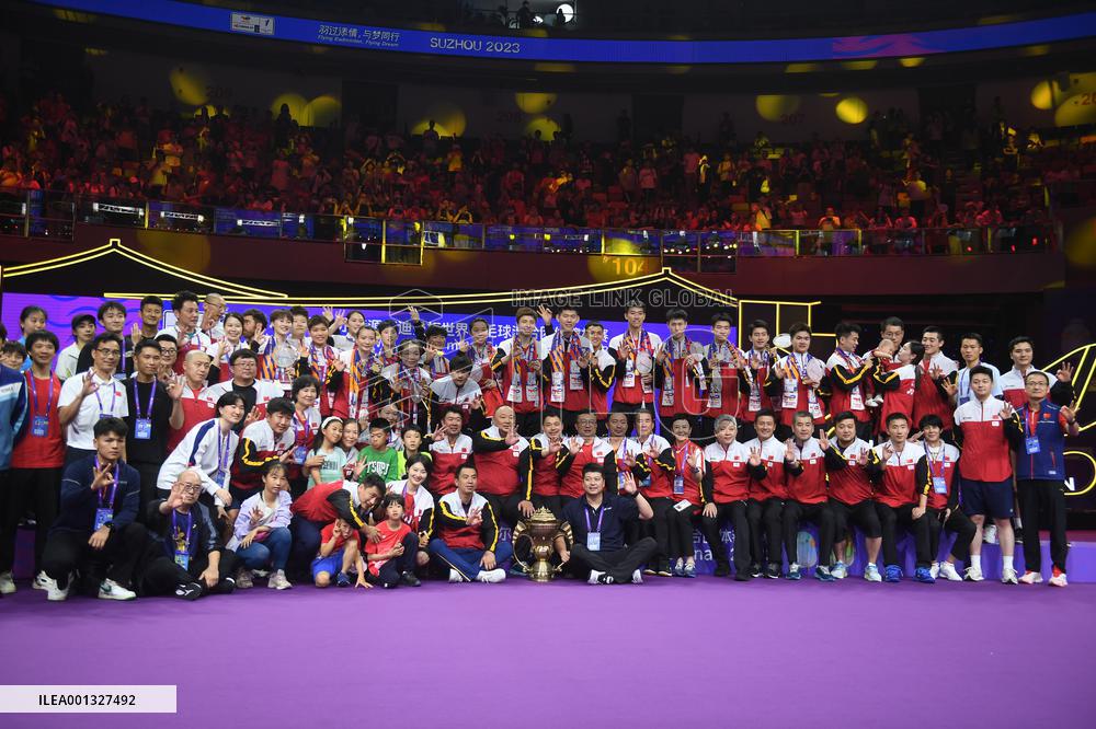 (SP)CHINA-SUZHOU-BADMINTON-SUDIRMAN CUP-FINAL-AWARDING CEREMONY (CN)