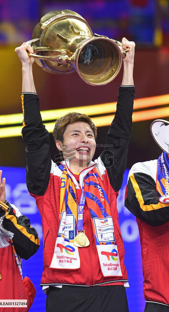(SP)CHINA-SUZHOU-BADMINTON-SUDIRMAN CUP-FINAL-AWARDING CEREMONY (CN)
