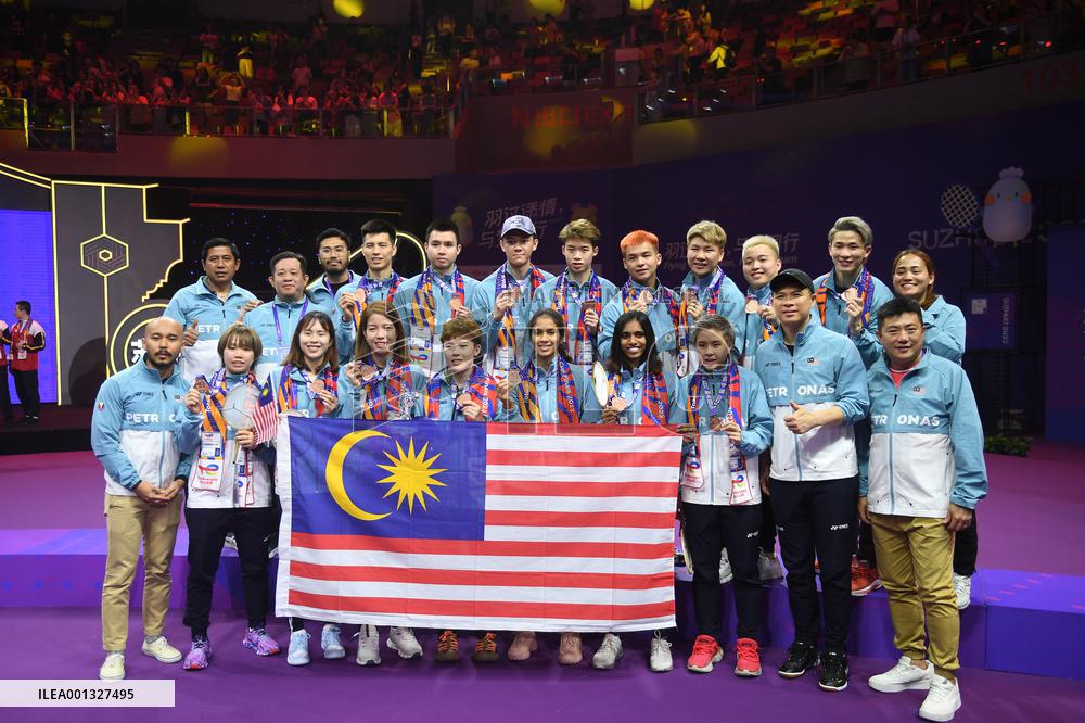 (SP)CHINA-SUZHOU-BADMINTON-SUDIRMAN CUP-FINAL-AWARDING CEREMONY (CN)