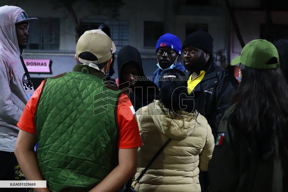Eviction of Migrants at the park - Mexico