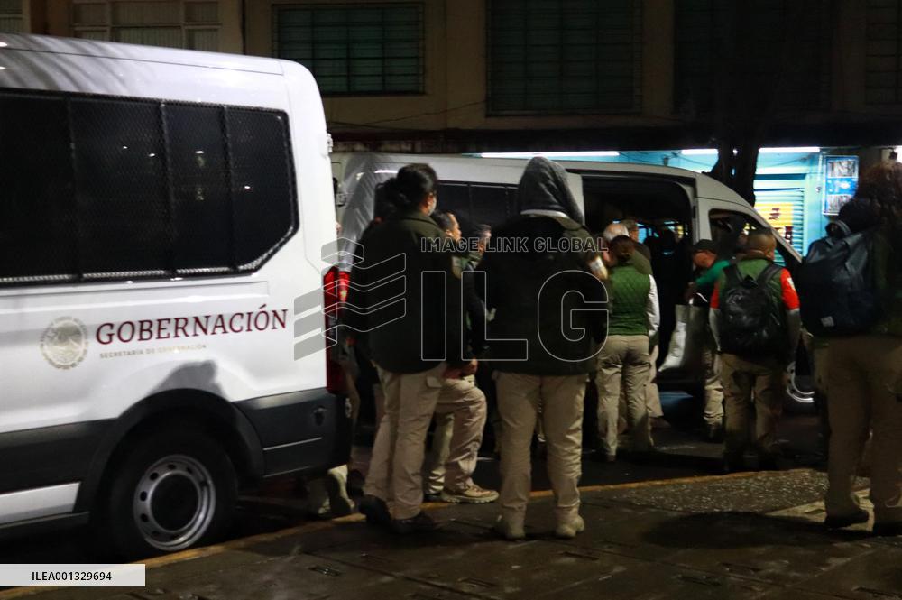 Eviction of Migrants at the park - Mexico