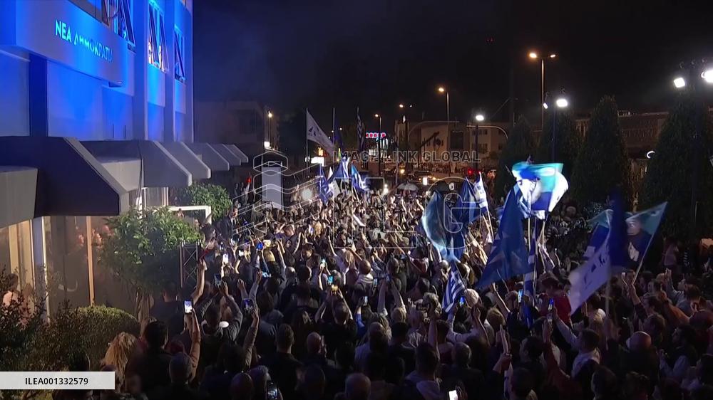 Greek conservatives win general elections, fall short of majority