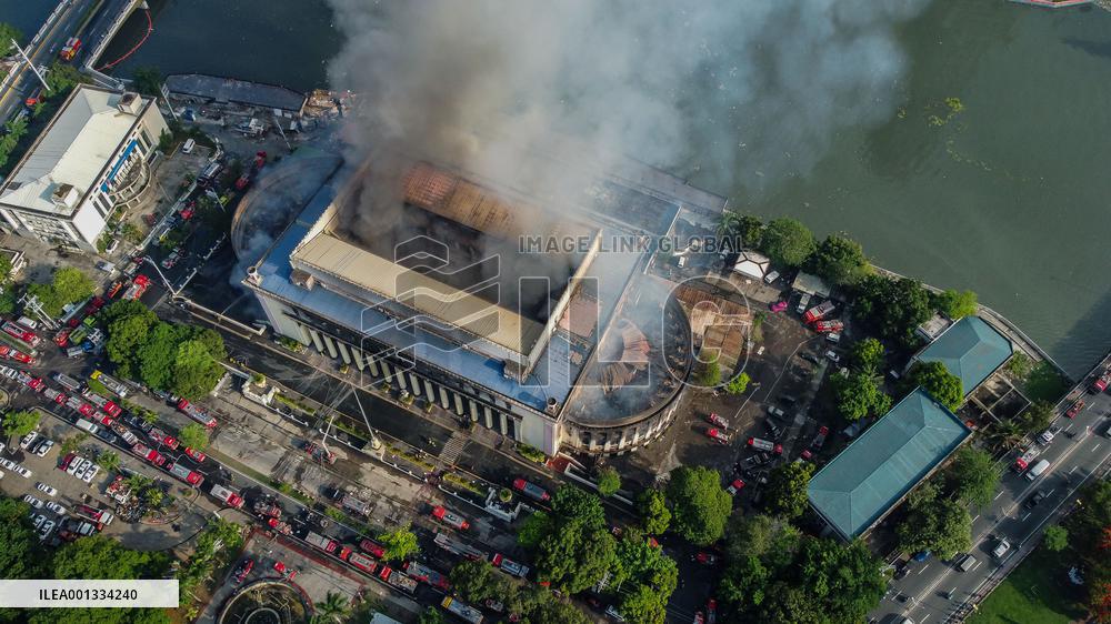 PHILIPPINES-MANILA-CENTRAL POST OFFICE-FIRE