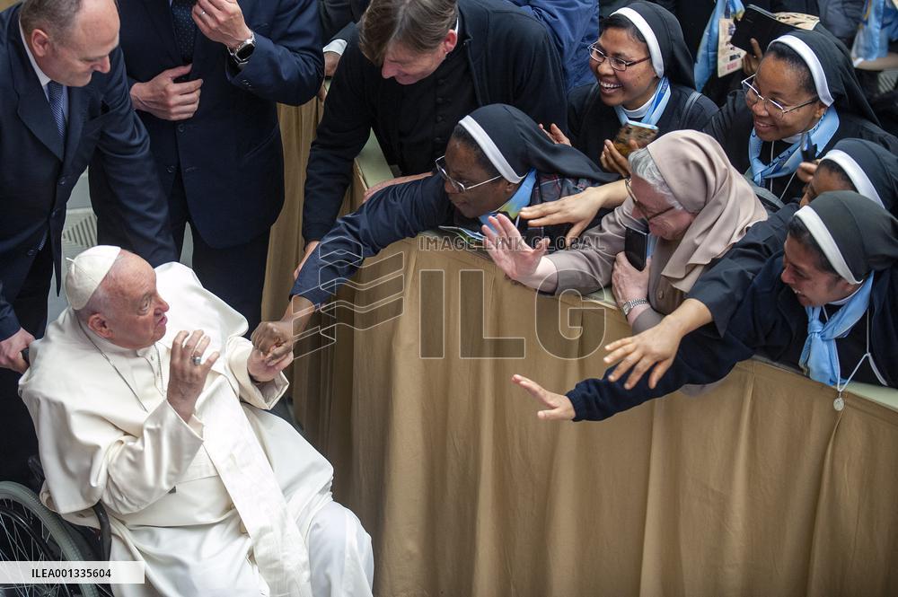 Pope Francis Meets Faithful Of Pilgrimage Of The Vocationist Family