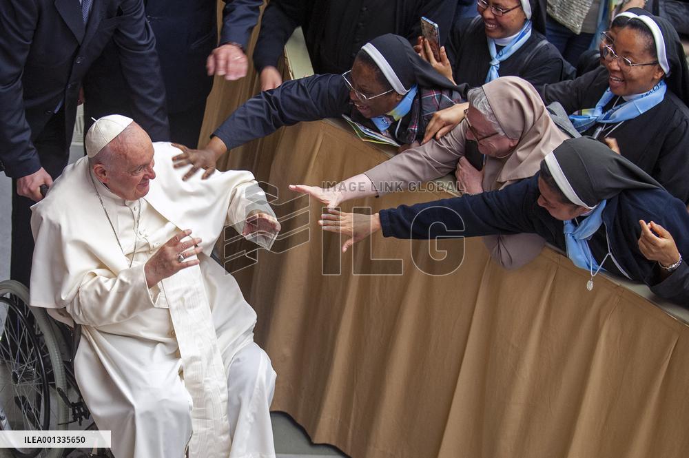 Pope Francis Meets Faithful Of Pilgrimage Of The Vocationist Family