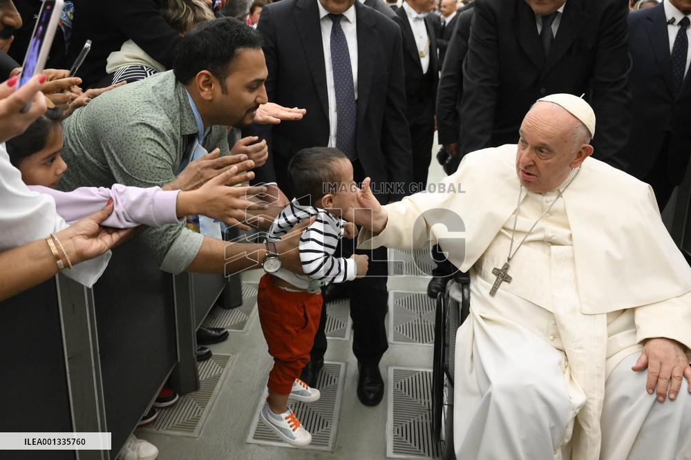 Pope Francis Meets Faithful Of Pilgrimage Of The Vocationist Family