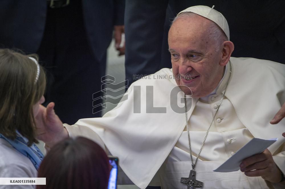 Pope Francis Meets Faithful Of Pilgrimage Of The Vocationist Family