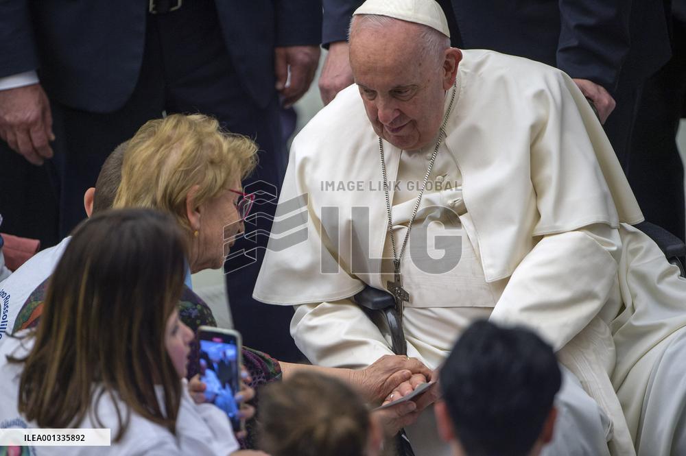 Pope Francis Meets Faithful Of Pilgrimage Of The Vocationist Family
