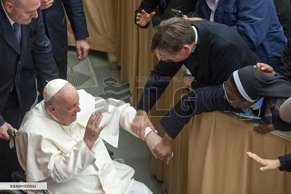 Pope Francis Meets Faithful Of Pilgrimage Of The Vocationist Family
