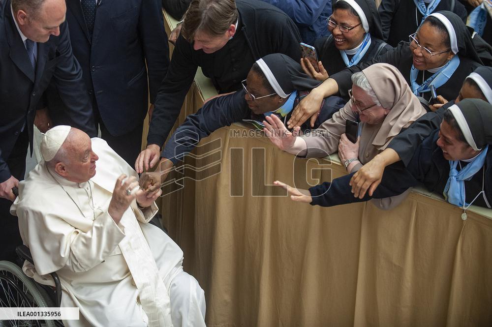 Pope Francis Meets Faithful Of Pilgrimage Of The Vocationist Family