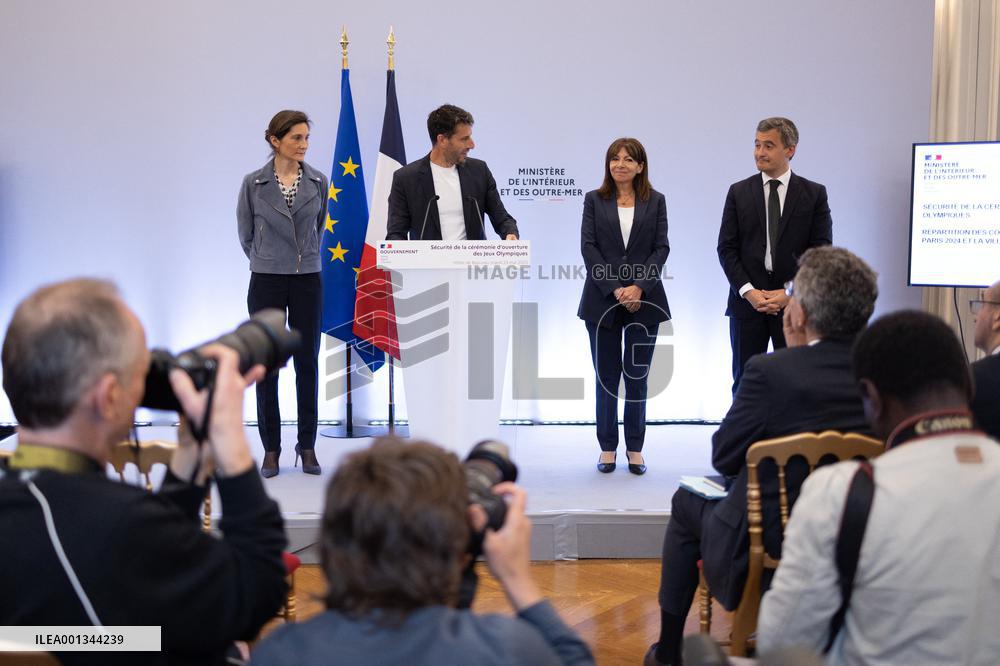 Signing of the protocol for the opening Paris 2024 Olympics - Paris