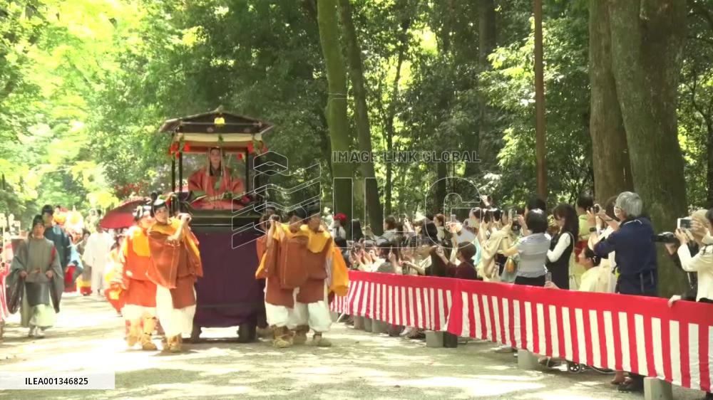 Ritual for Aoi festival in Kyoto