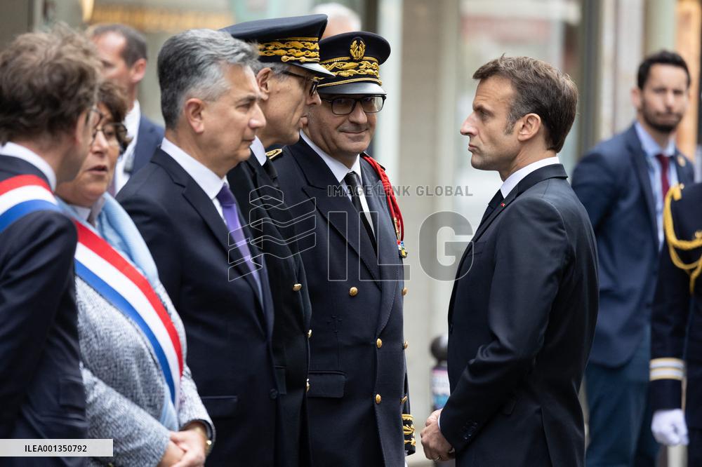 Emmanuel Macron pays tribute for the anniversary of the National Council of the Resistance - Paris