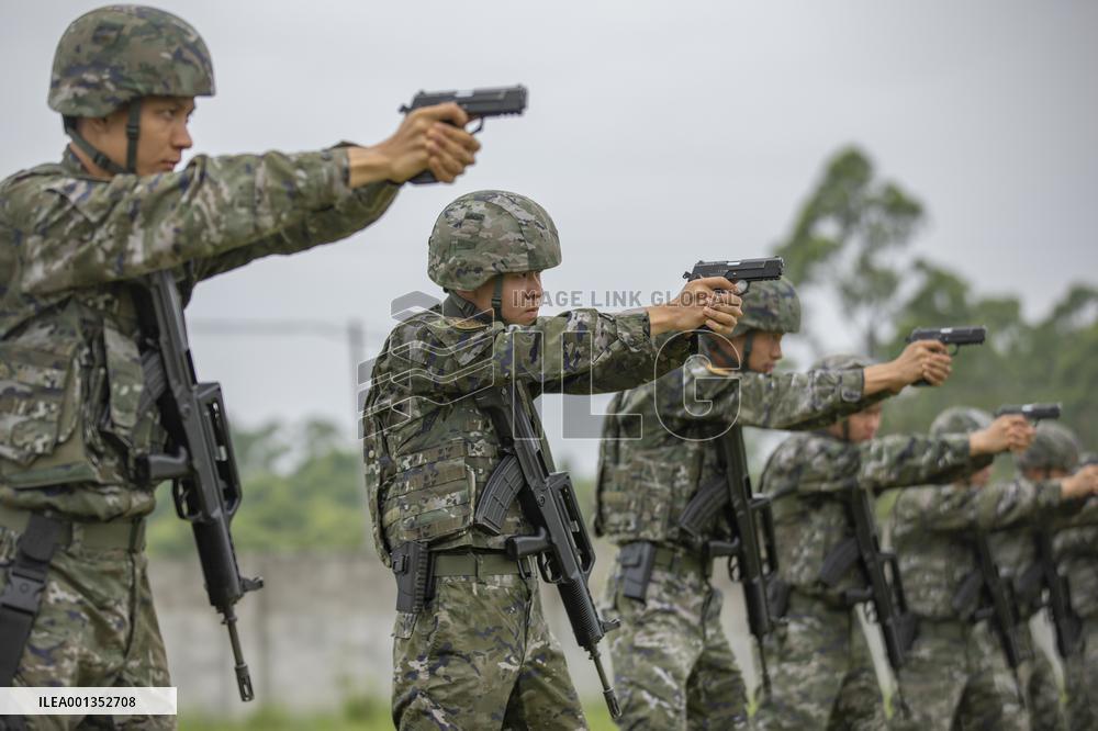 Armed Police Conduct Shooting Training