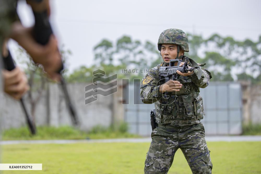 Armed Police Conduct Shooting Training