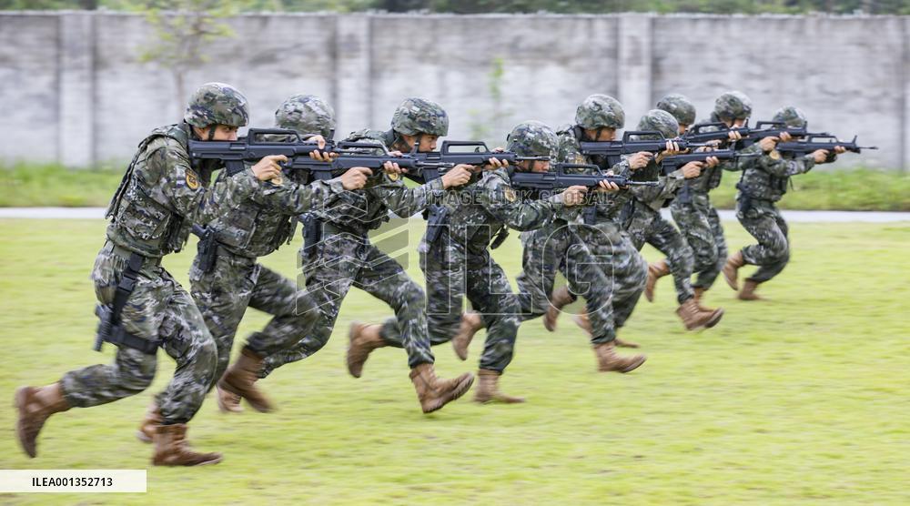 Armed Police Conduct Shooting Training