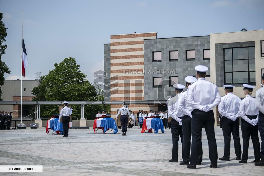 Ceremony For The Three Killed Police Officers - Roubaix