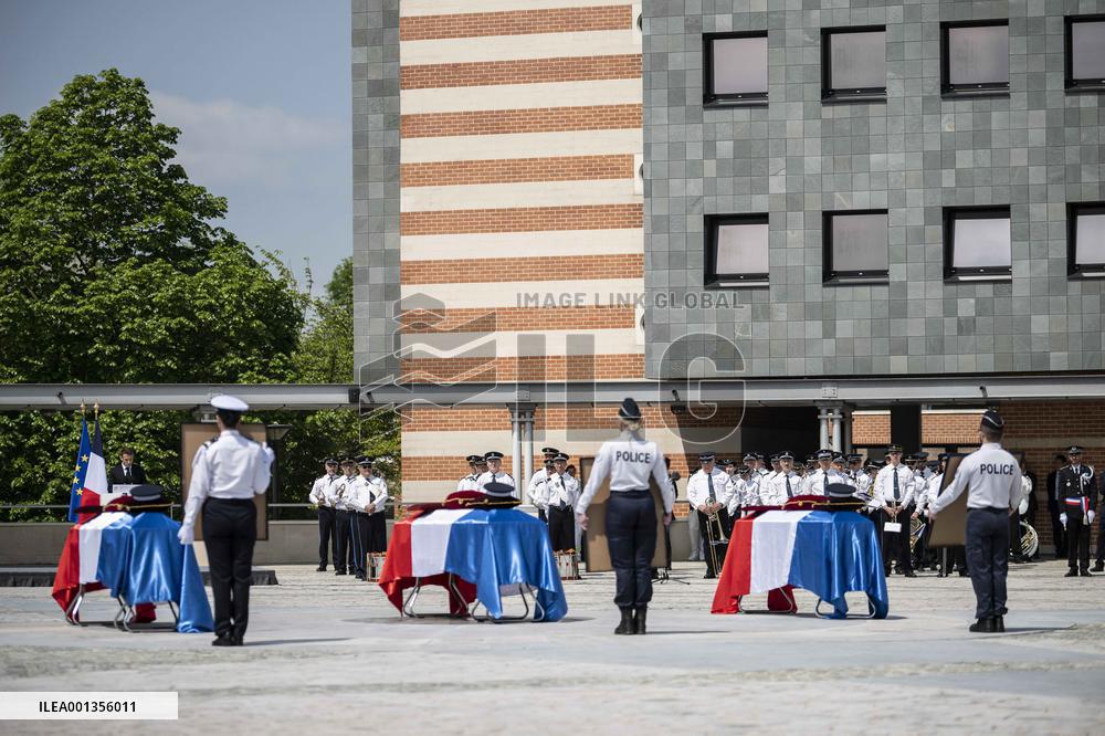 Ceremony For The Three Killed Police Officers - Roubaix
