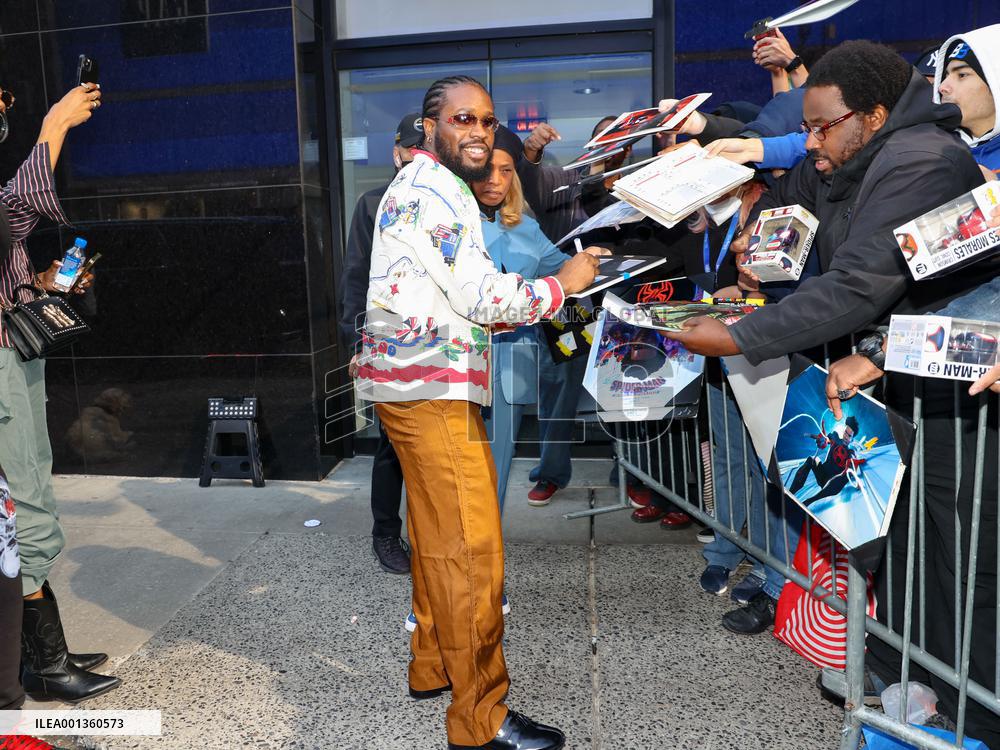 Shameik Moore Stops For Fans - NYC