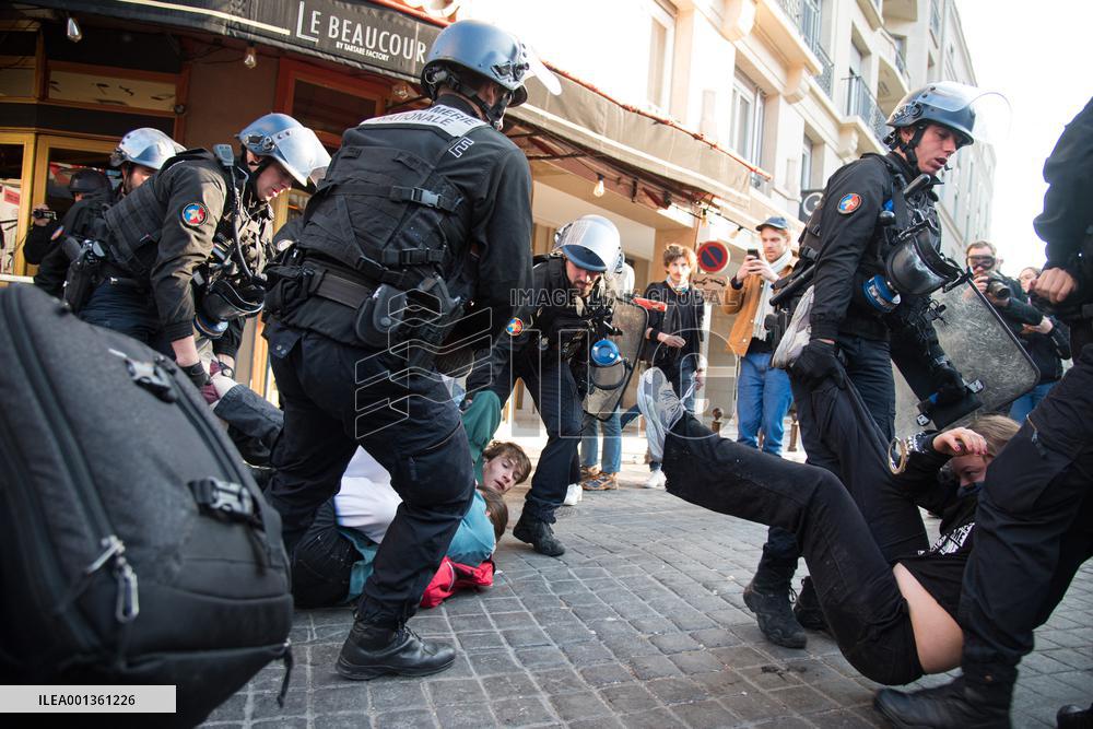Climate Protest Outside TotalEnergies General Assembly - Paris