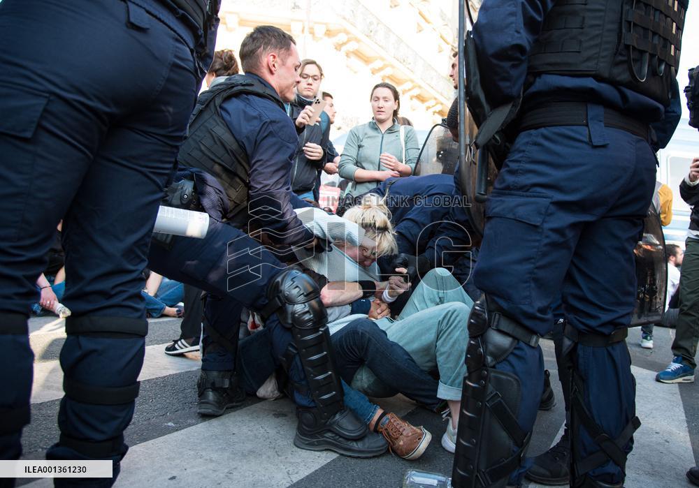Climate Protest Outside TotalEnergies General Assembly - Paris
