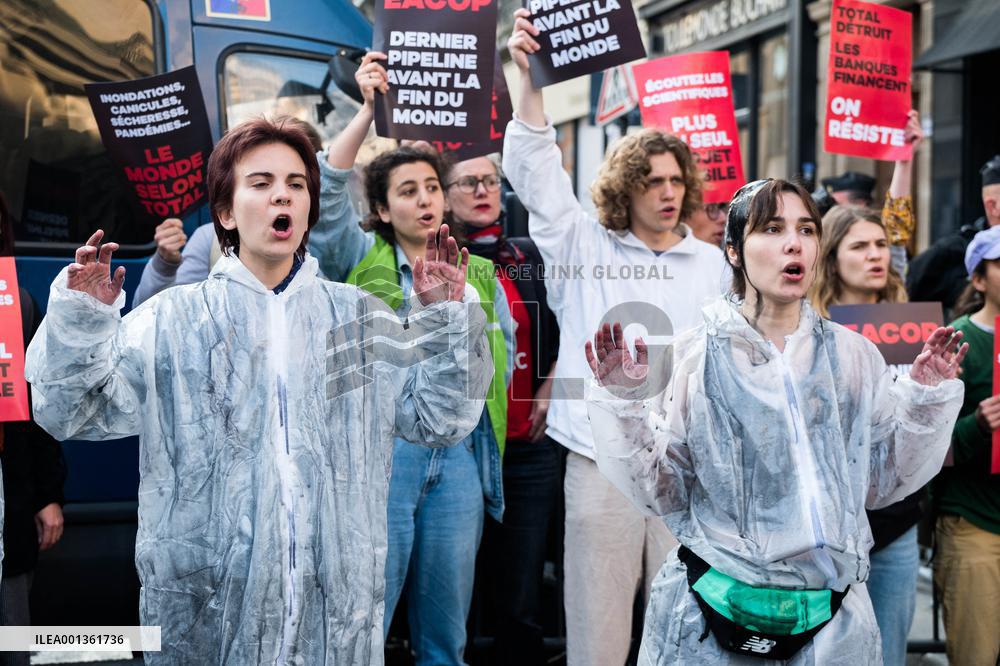 Climate Protest Outside TotalEnergies General Assembly - Paris