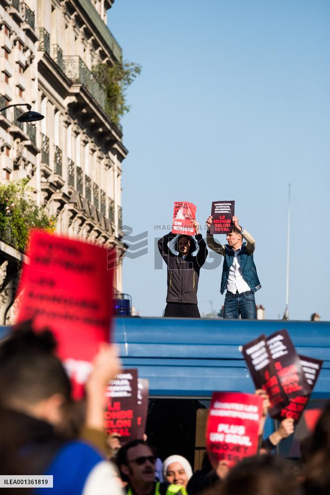 Climate Protest Outside TotalEnergies General Assembly - Paris