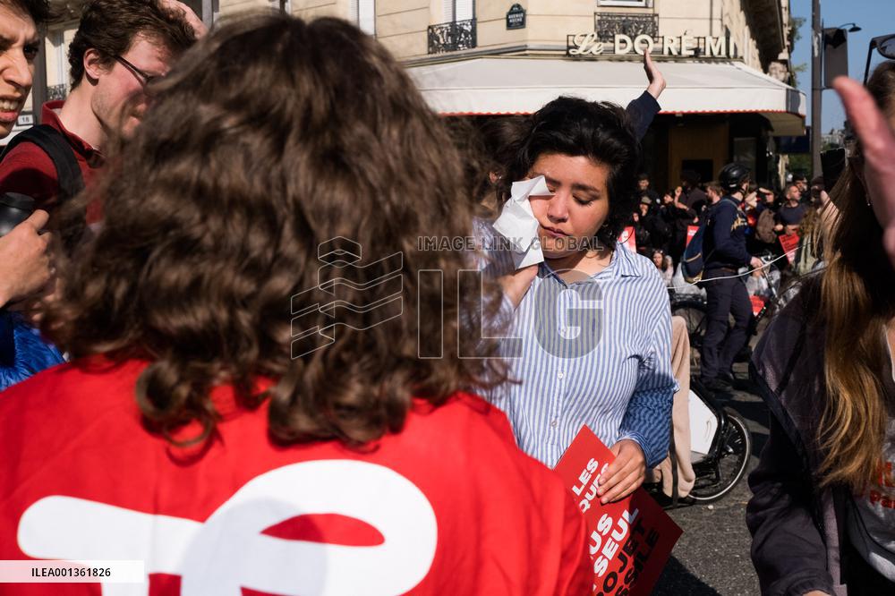 Climate Protest Outside TotalEnergies General Assembly - Paris