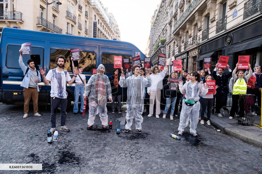 Climate Protest Outside TotalEnergies General Assembly - Paris
