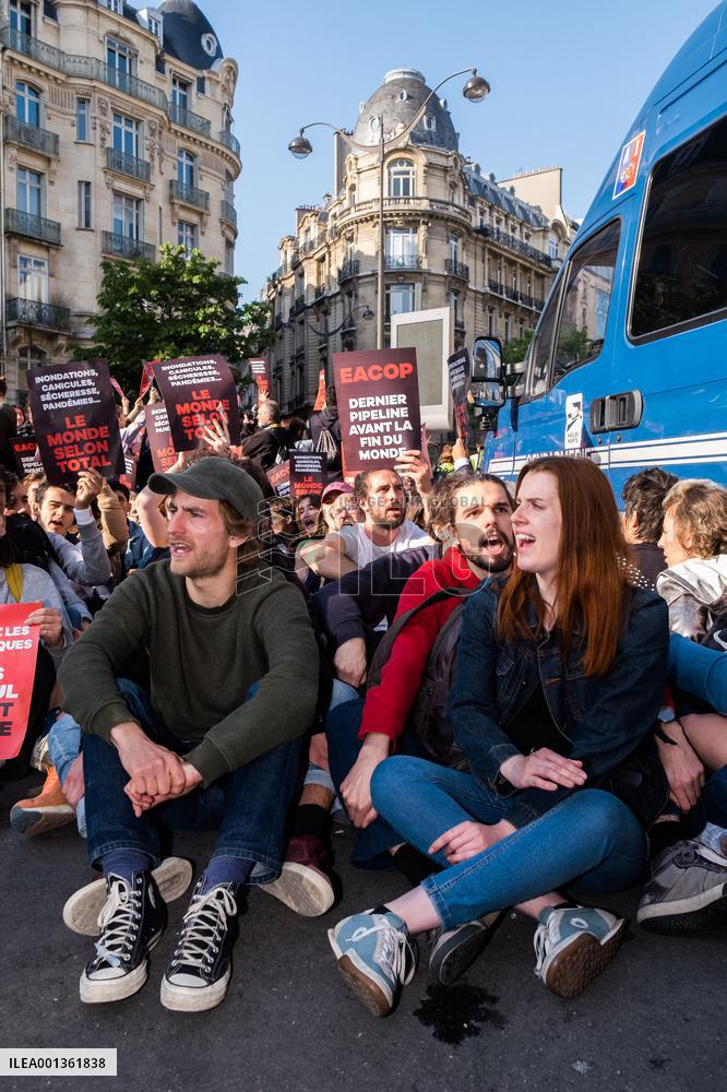 Climate Protest Outside TotalEnergies General Assembly - Paris
