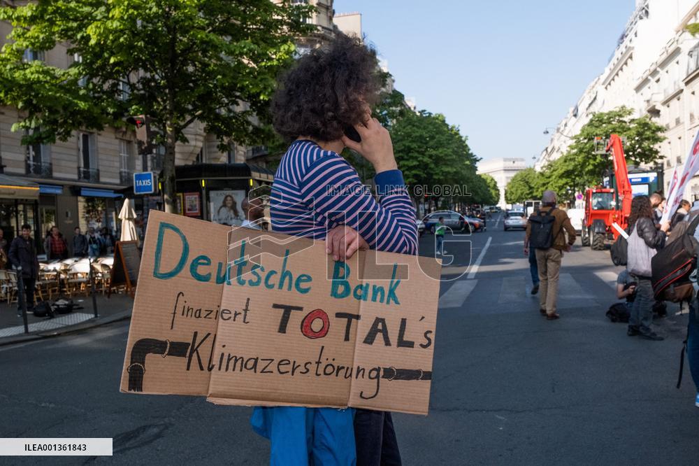 Climate Protest Outside TotalEnergies General Assembly - Paris