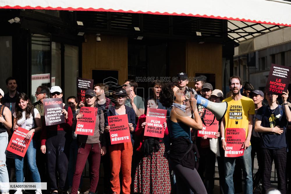 Climate Protest Outside TotalEnergies General Assembly - Paris