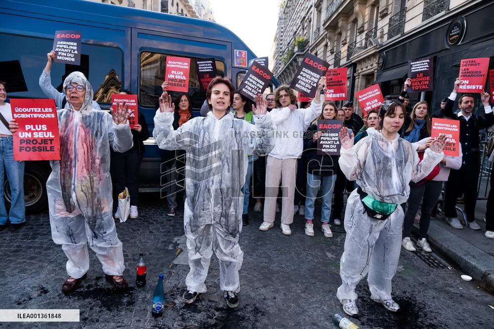 Climate Protest Outside TotalEnergies General Assembly - Paris