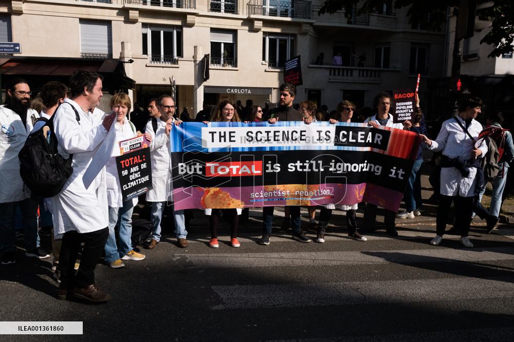 Climate Protest Outside TotalEnergies General Assembly - Paris
